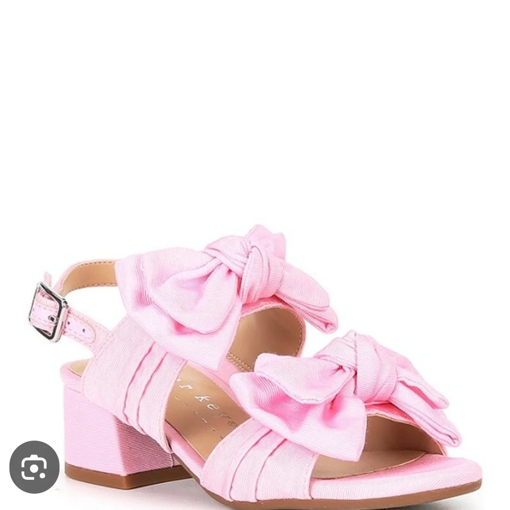 NWT Copper Key Pink Bow Block Heel Sandals for Kids Size 3 Little Girl